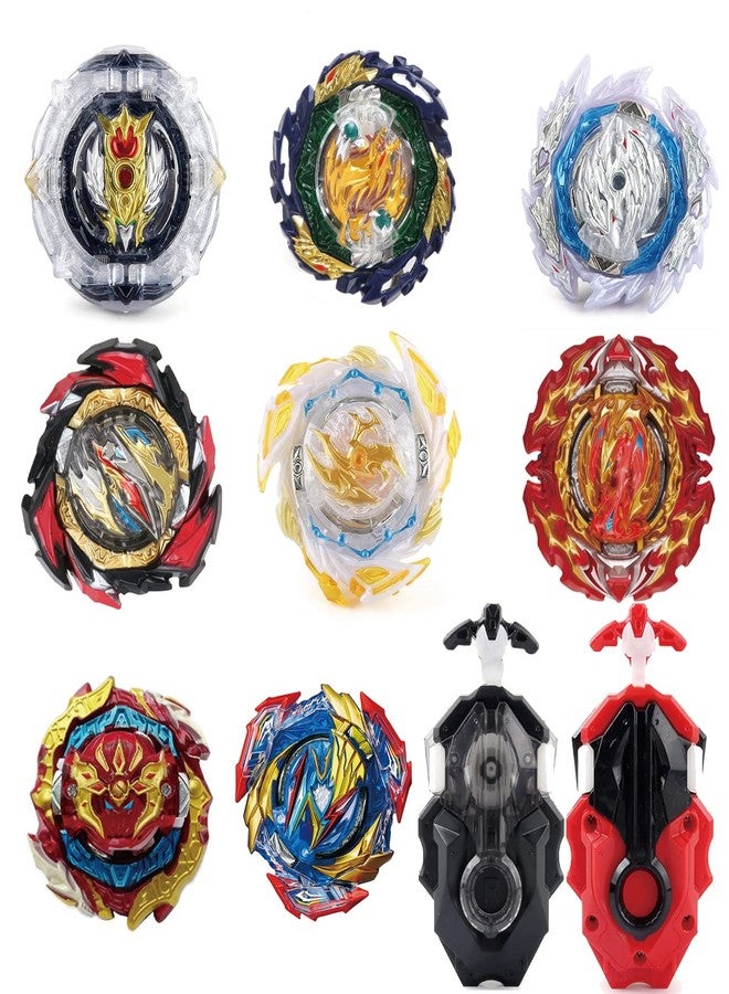 مجموعة ألعاب MUSTYBELT Battleling Top Burst Gyro، هدية للأطفال الأولاد من سن 6 إلى 12 عامًا فما فوق، لعبة قتال قتالية، 12 بلبل دوار، 2 قاذف ثنائي الاتجاه، مقبض بدء التشغيل (BOZE-B8) - Image 1